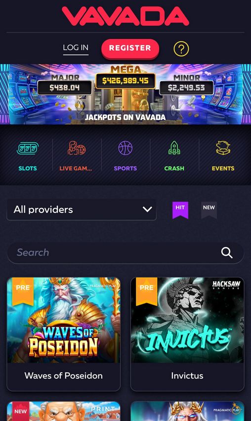 Игровой зал Vavada